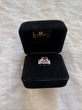 Pink Center Stone Cocktail Ring